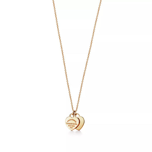 Tiffany Return to Tiffany Pendant w/Chain 18k Yellow Gold No Gemstone Mini