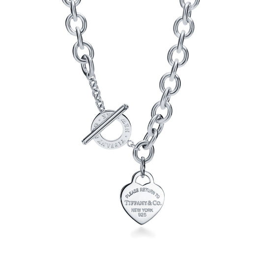 Tiffany Return to Tiffany Heart Tag Toggle Necklace in Silver