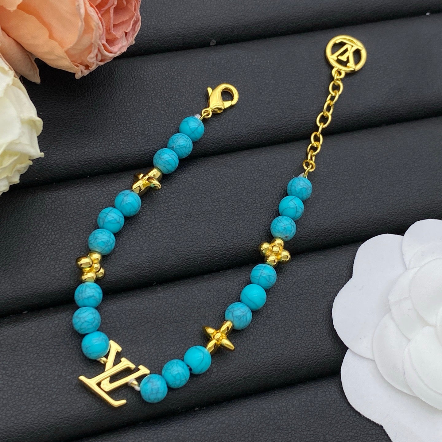 LV Bead Necklace Bracelet