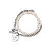 Tiffany Return to Tiffany Wrap Bracelet in Silver with Pearls and a Diamond, Small (21cm)