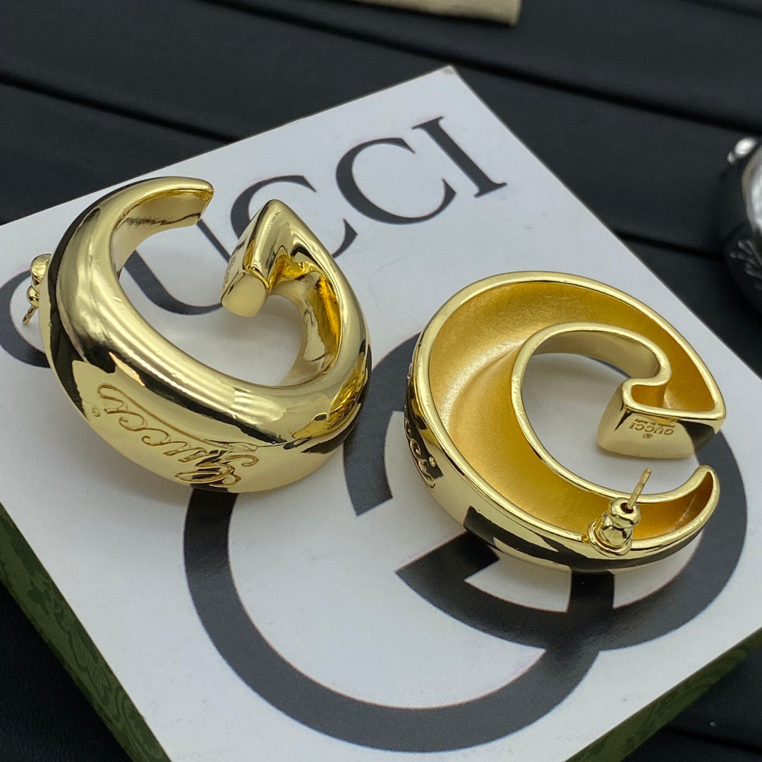 Gucci G Shape Hoop Earrings