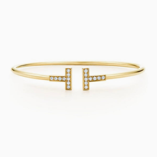 蒂芙尼 T 字形钻石手链