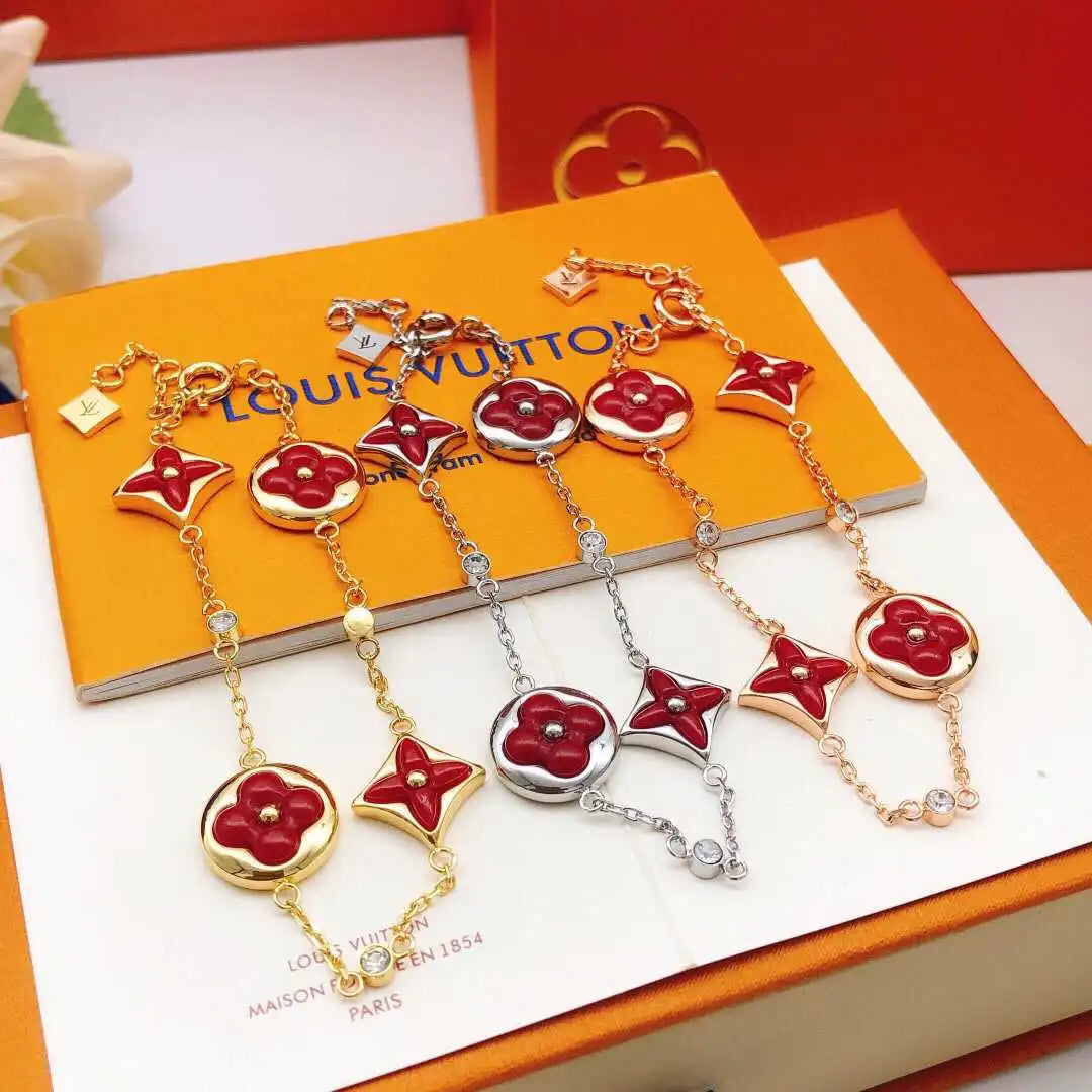 LV Red Clover Bracelet
