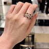 Chanel Black Leather Star Ring