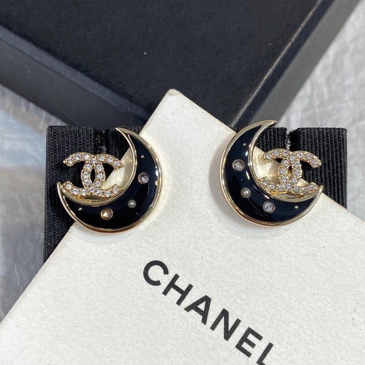 Chanel Moon Earrings