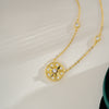 Six-pointed Star Pendant 14K Gold Plated Moissanite Necklace