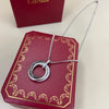 Cartier Trinity Diamond Necklace Black Silver