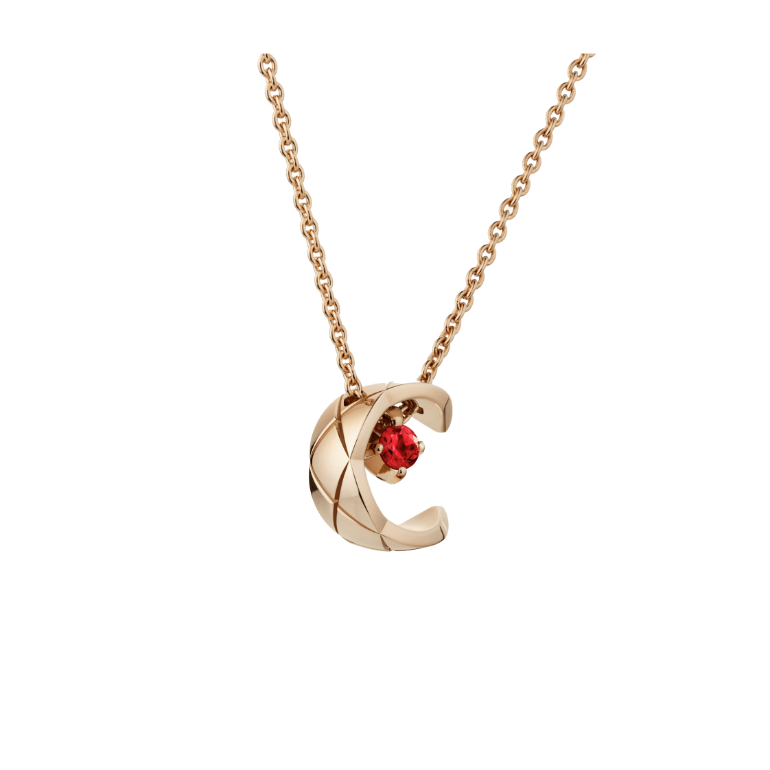 Chanel Coco Necklace Ruby Beige Gold