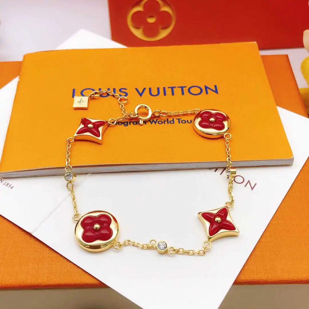 LV Red Clover Bracelet