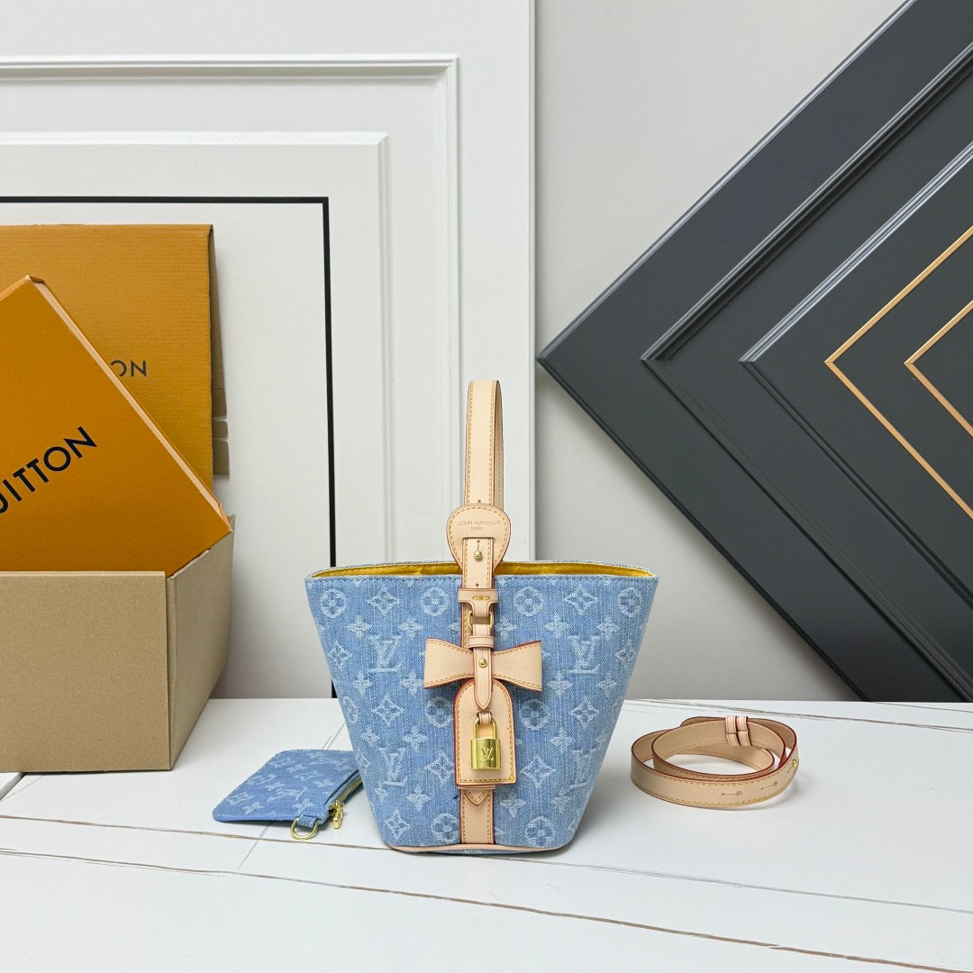 LV BB Denim Blue Shoulder Bag