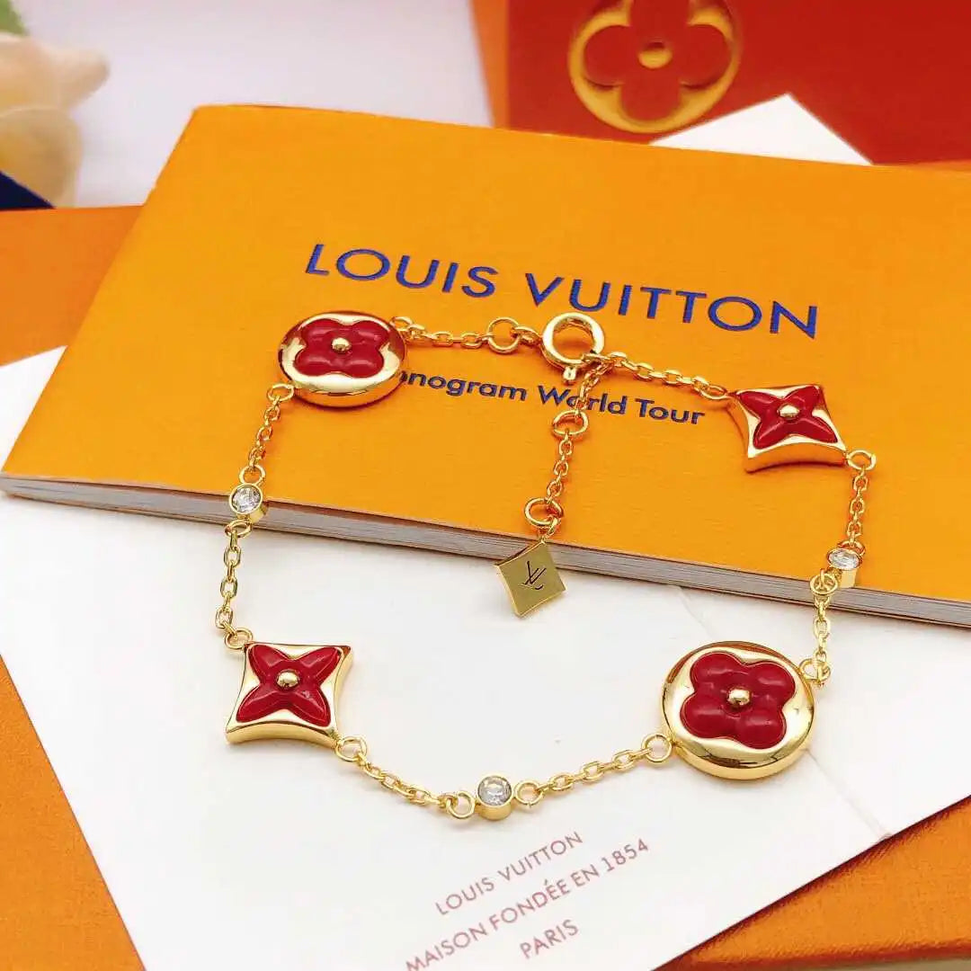 LV Red Clover Bracelet