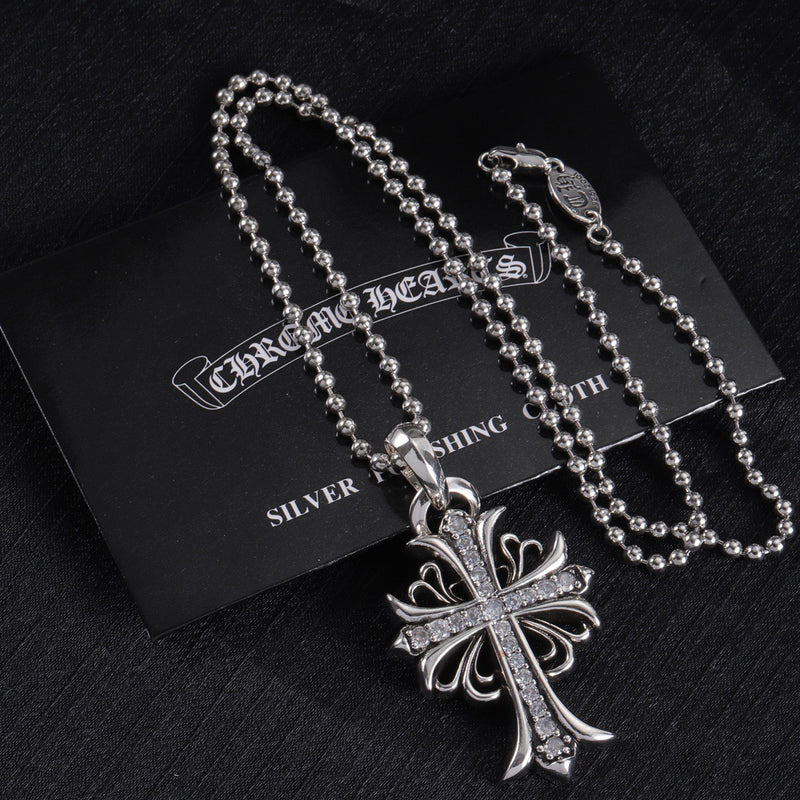 Chrome Hearts 钻石吊坠项链