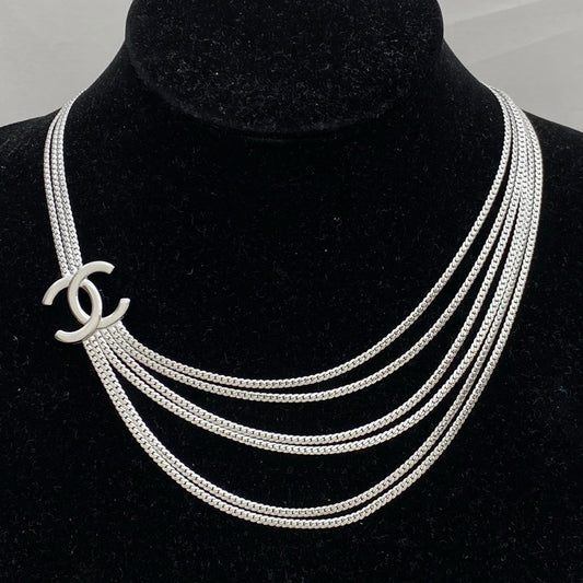 Chanel Layered Silver Necklace