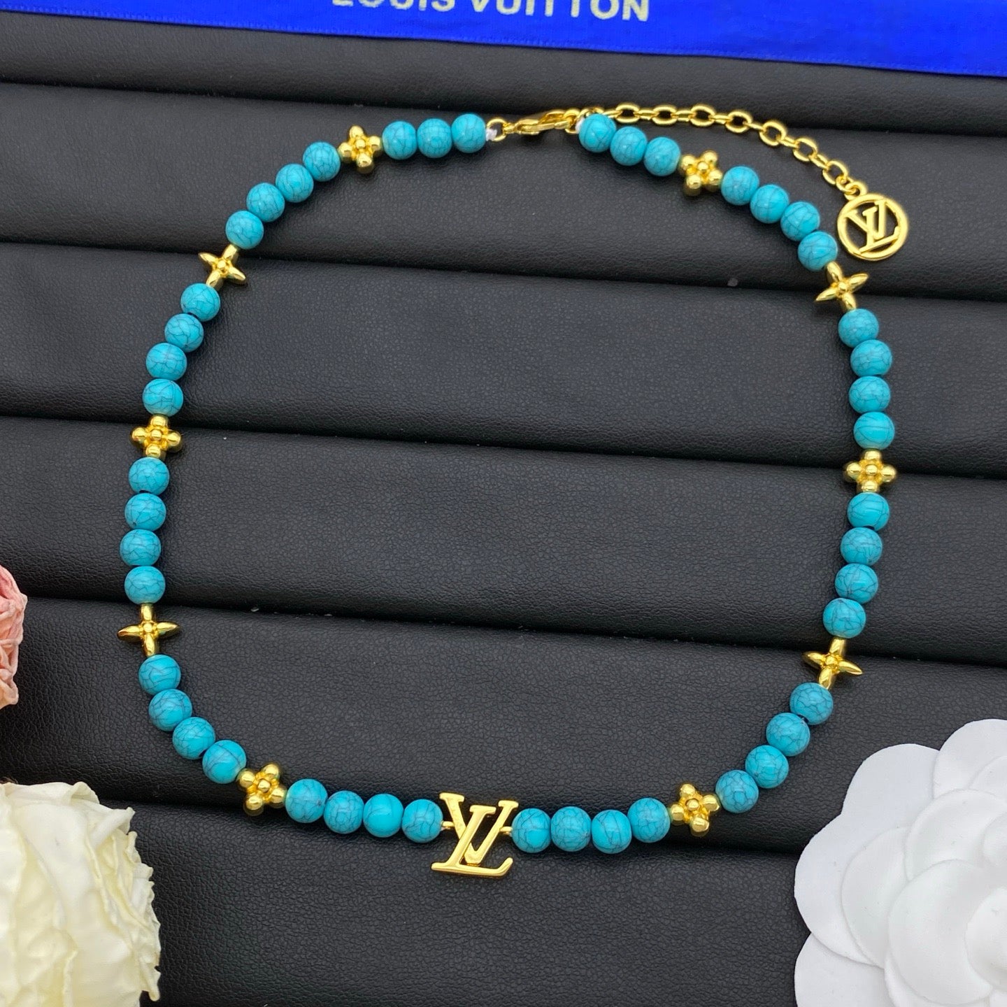 LV Bead Necklace Bracelet