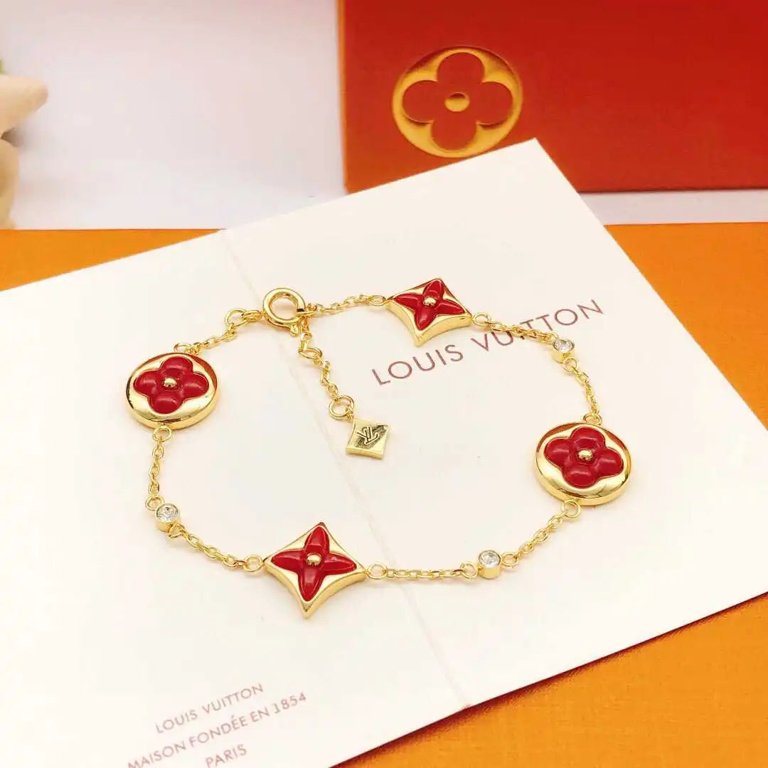 LV Red Clover Bracelet