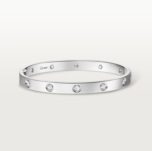 Cartier Love Bracelet, Single-Screw Closure, Classic Model, 10 Diamonds
