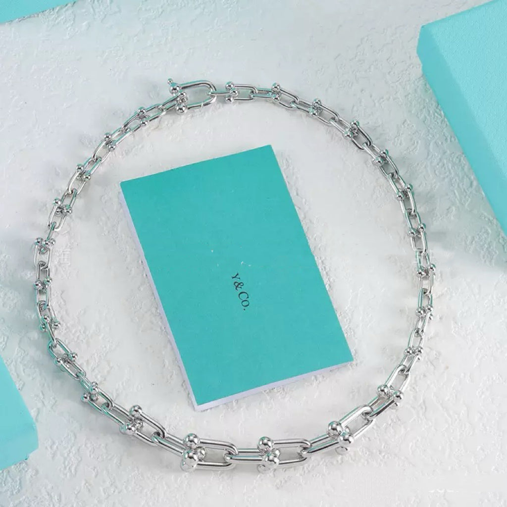 Tiffany Chain Necklace Bracelet Earrings