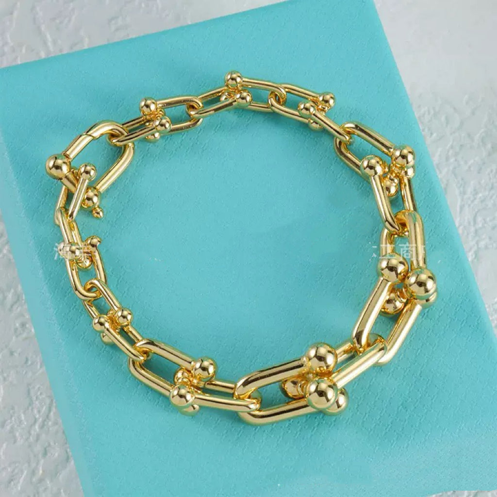 Tiffany Chain Necklace Bracelet Earrings