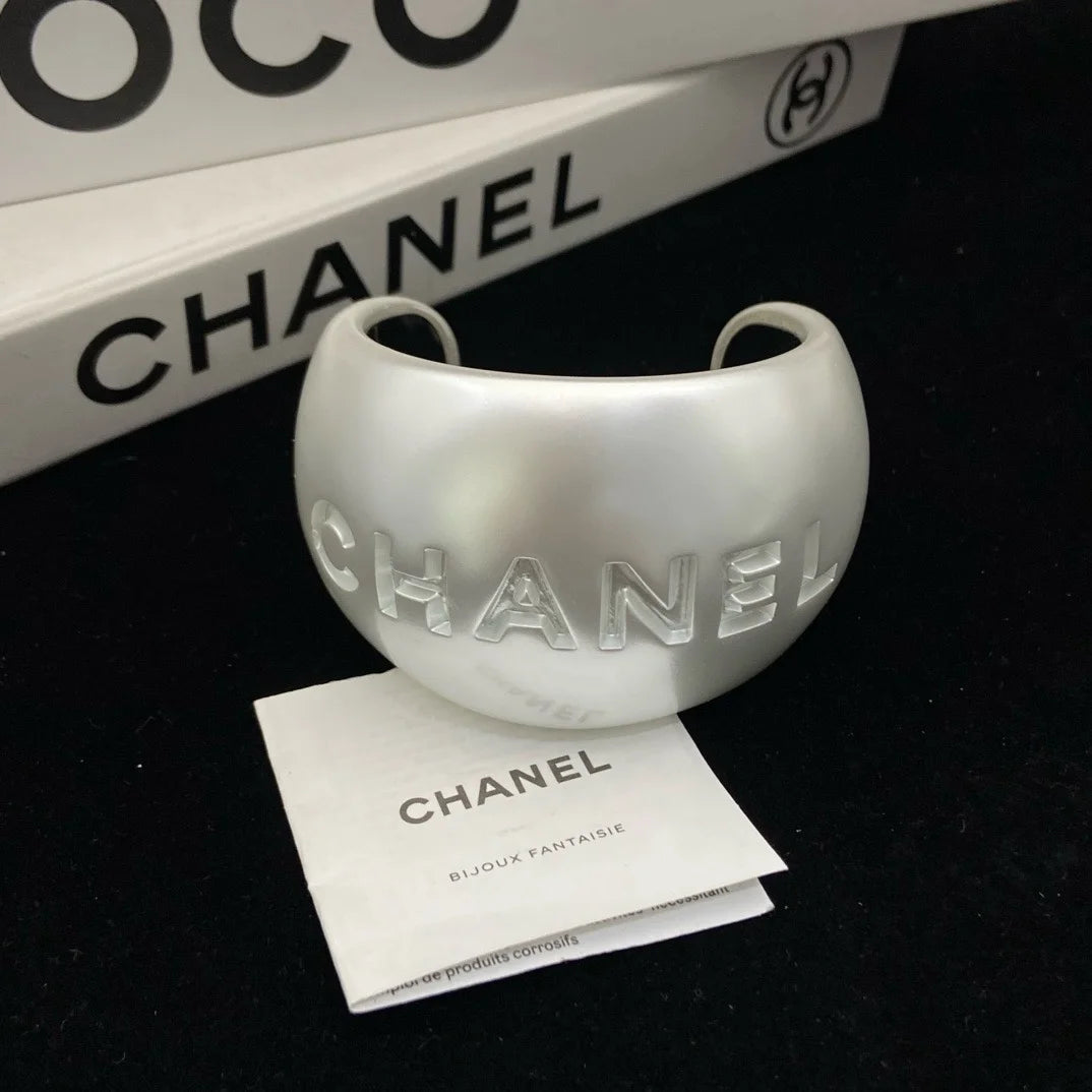 Chanel White Bangle