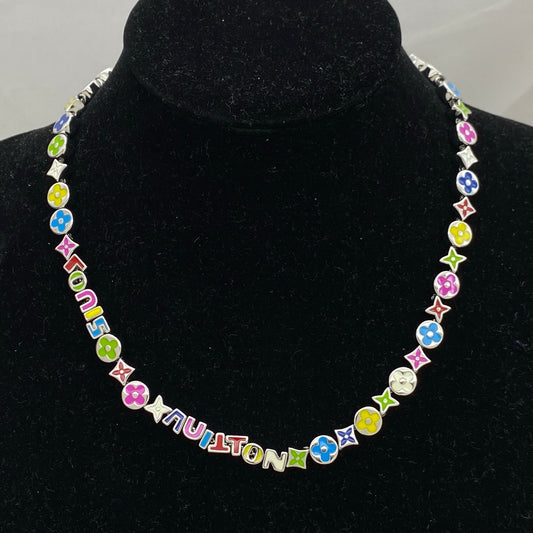 LV Color Flower Necklace & Bracelet