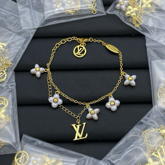 LV Flower Bracelet Necklace