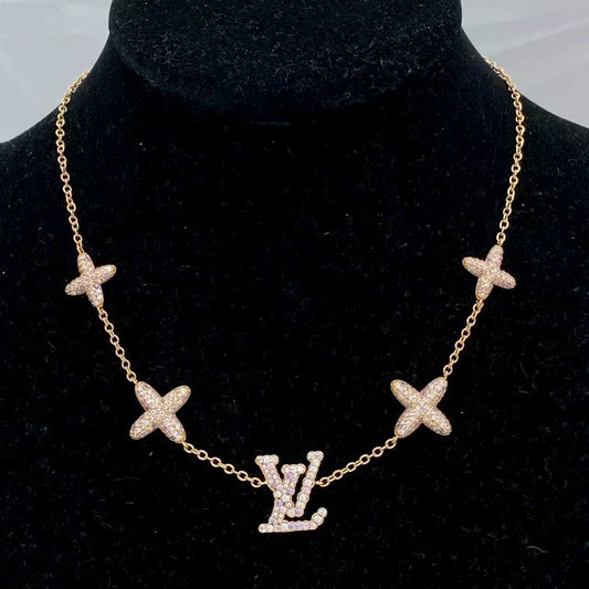 LV Pink Diamond Necklace Bracelet
