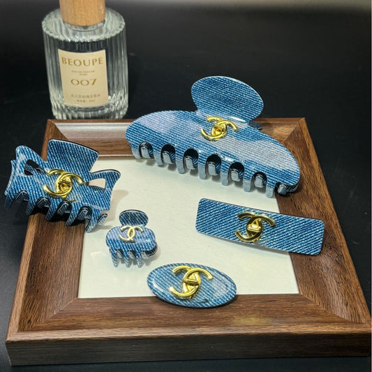 Chanel Blue Hair Pins