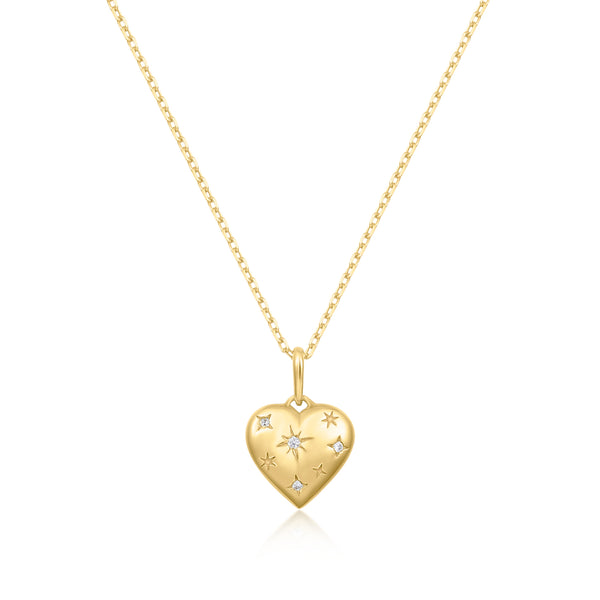 Heart Pendant Star Necklace