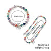 Colorful Clover Diamond Bracelet Necklace