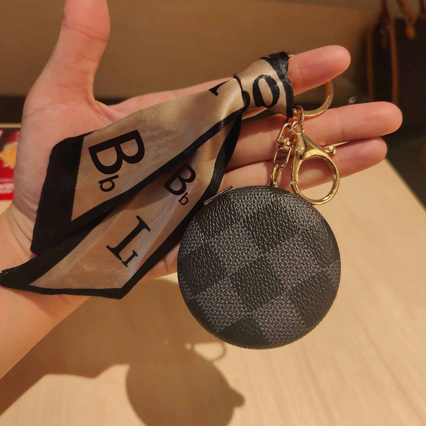 LV Circle Mirror Keychain