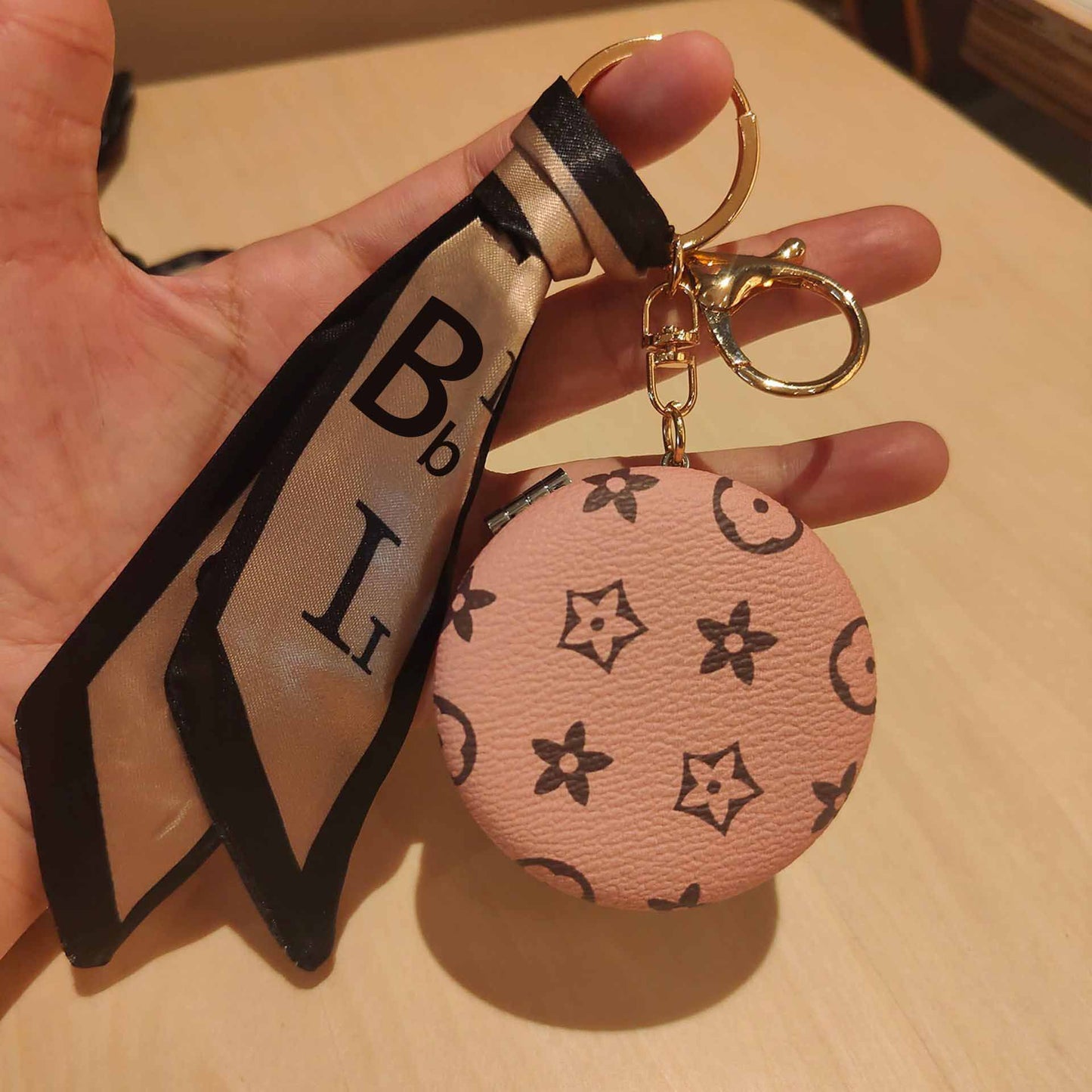 LV Circle Mirror Keychain