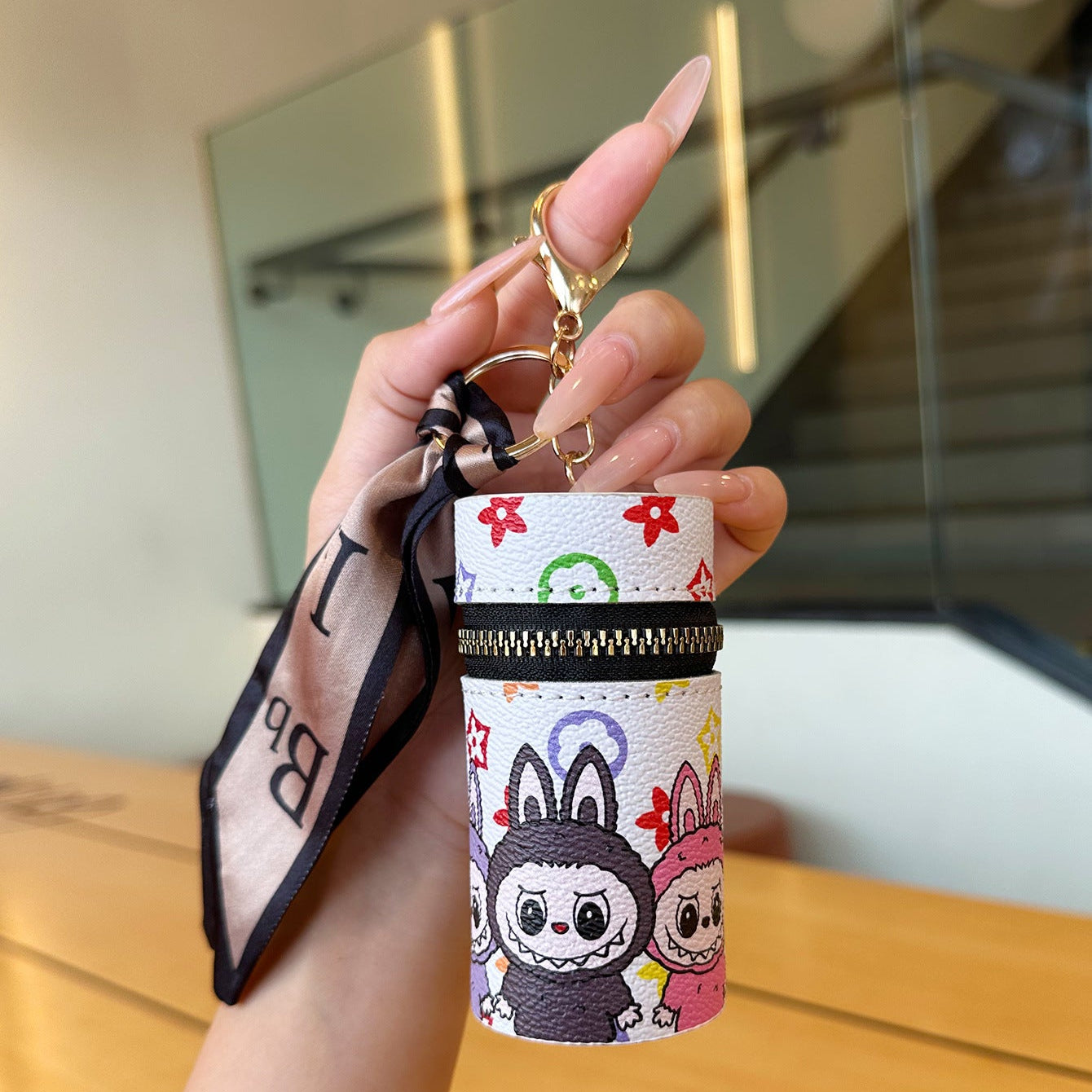 LV Labubu Lipstick Keychain