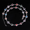 Colorful Heart Diamond Bracelet Necklace