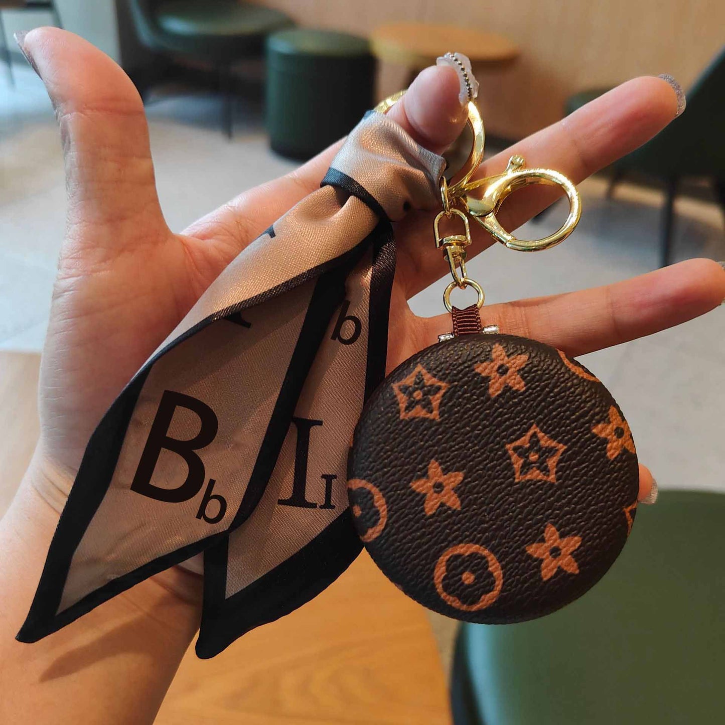 LV Circle Mirror Keychain