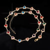 Colorful Heart Diamond Bracelet Necklace