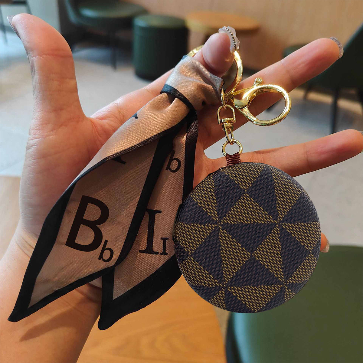 LV Circle Mirror Keychain