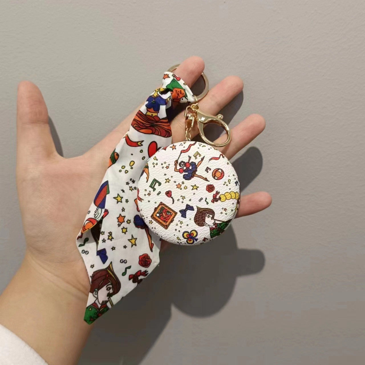 LV Circle Mirror Keychain