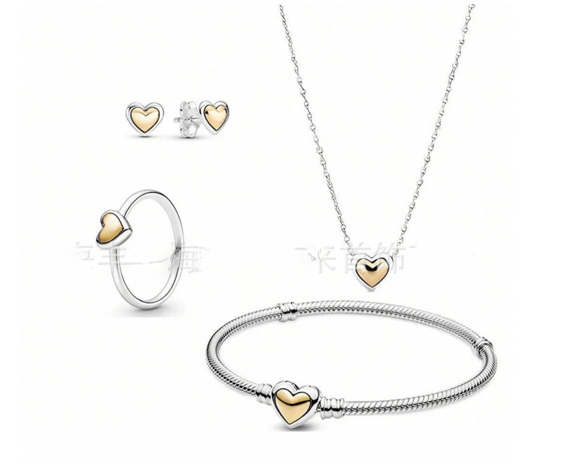 Pandora Gold Heart Set