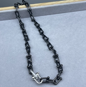 Tiffany HardWear Large Link Black Necklace