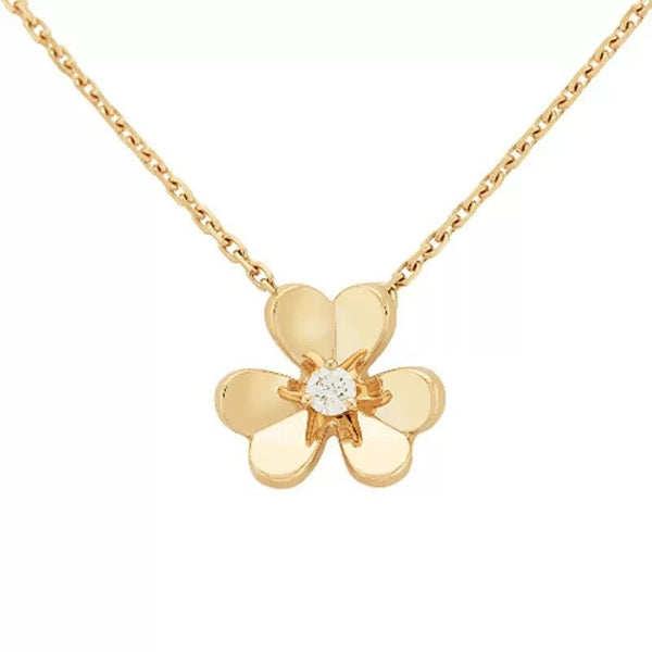 Clover Flower Petal Necklace Bracelet Earrings Plated with 18K Design Ins Fashionable and Exquisite Versatile for Girlfriend