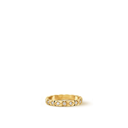 Chanel Coco Crush Ring Quilted Motif Diamonds