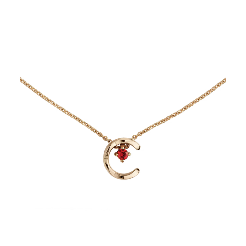 香奈儿 Coco 项链 红宝石色 米色 金