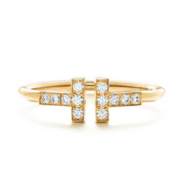 蒂芙尼 T 钻石线戒指