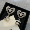Chanel Heart Diamond Earrings