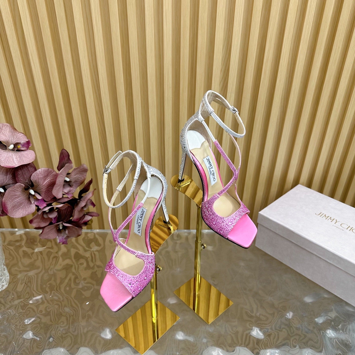 Jimmy Choo Sparkling Sandal High Heel