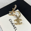 Chanel Diamond Hoop Earrings