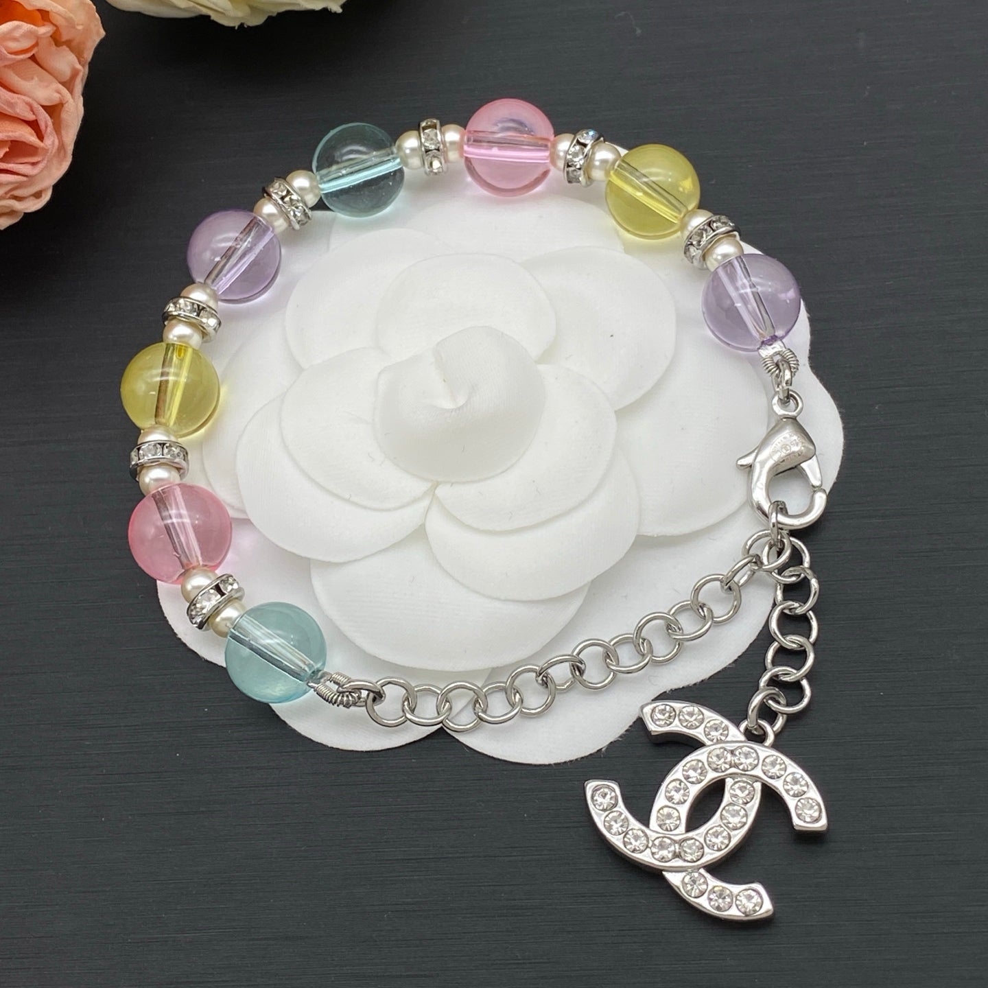 Chanel Color Bead Bracelet