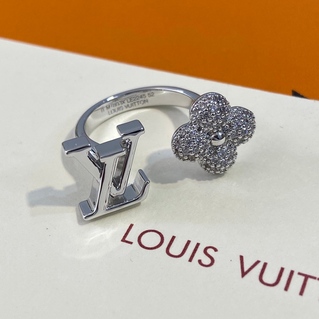 LV Diamond Open End Flower Ring