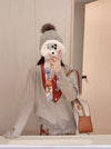 Hermes Causal Knitted Suit (With Scarf)