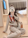 Hermes Causal Knitted Suit (With Scarf)